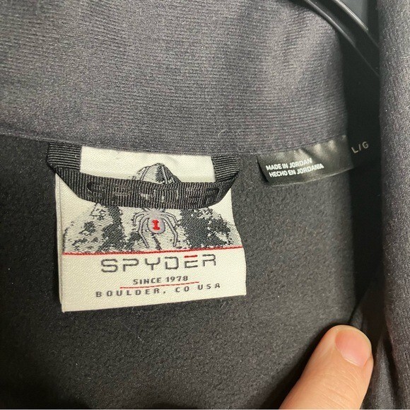 Spyder half zip sweater gait pullover gray black size large