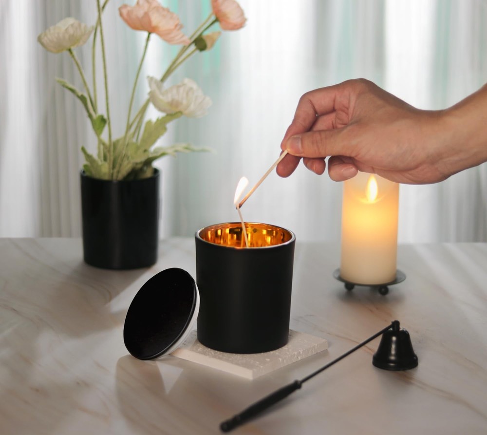 Bulk ​Candle Jars for Candle Making, Luxury Container with Electroplated Inte...