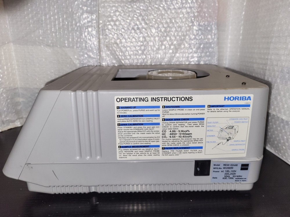 Horiba HC analyzer MEXA-224GE CO2 ANALYZER