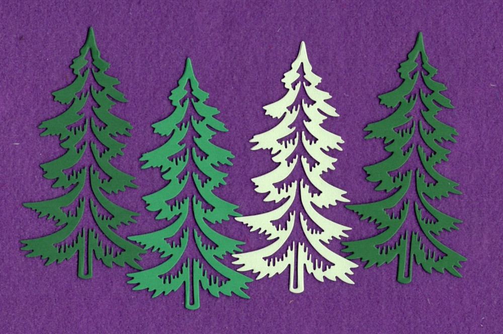 PINE TREE # 15 die cuts scrapbook cards