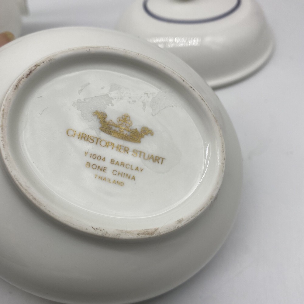 Christopher Stuart Barclays Bone China Sugar And Creamer Set