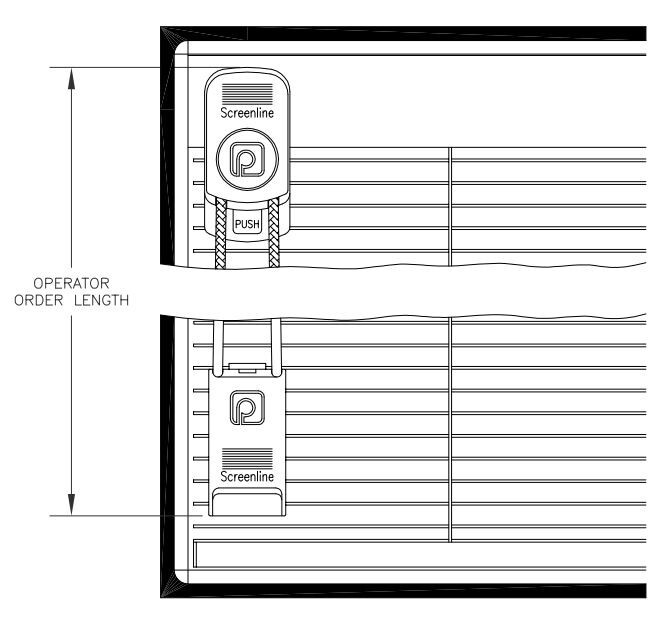 Screenline Cord Blind Operator, Controller - 48" - Andersen Patio Door - NEW