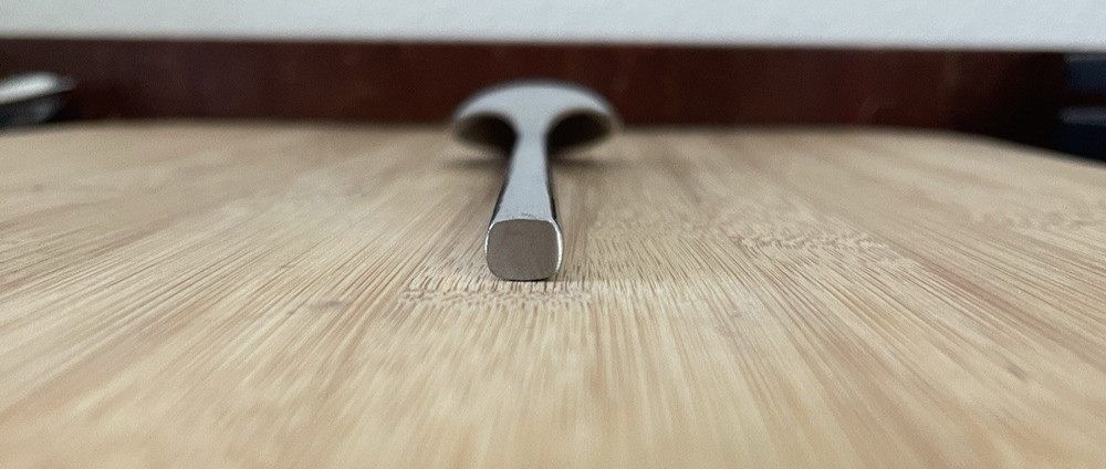 CUBED Handle Forged Satin Stainless DINNER FORK 7 7/8”