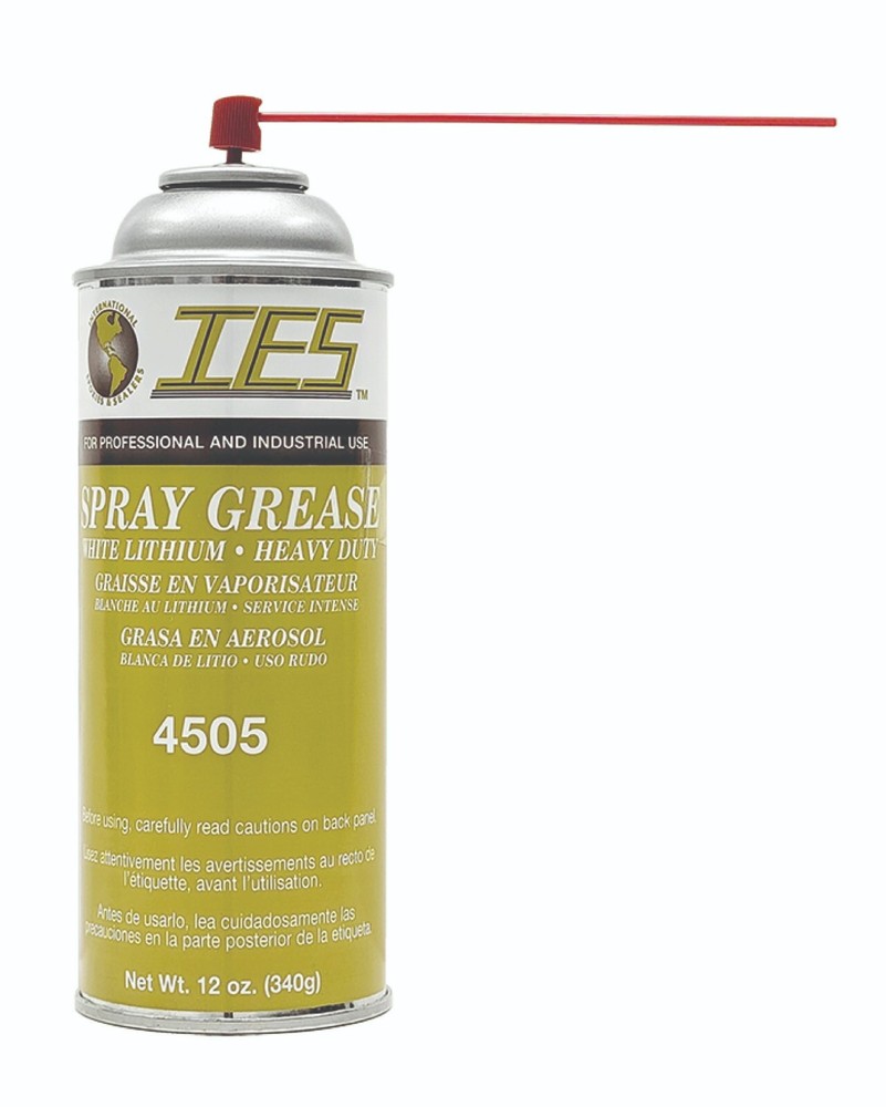 White Lithium Spray Grease, 6-Pack, w/extension tips, net wt. 12 oz.