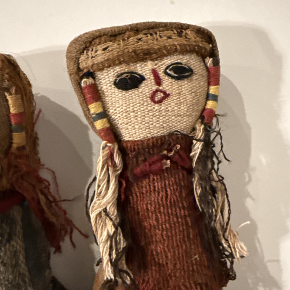 Vintage Peruvian Hand Made Peruvian Folk Art Dolls Chancay
