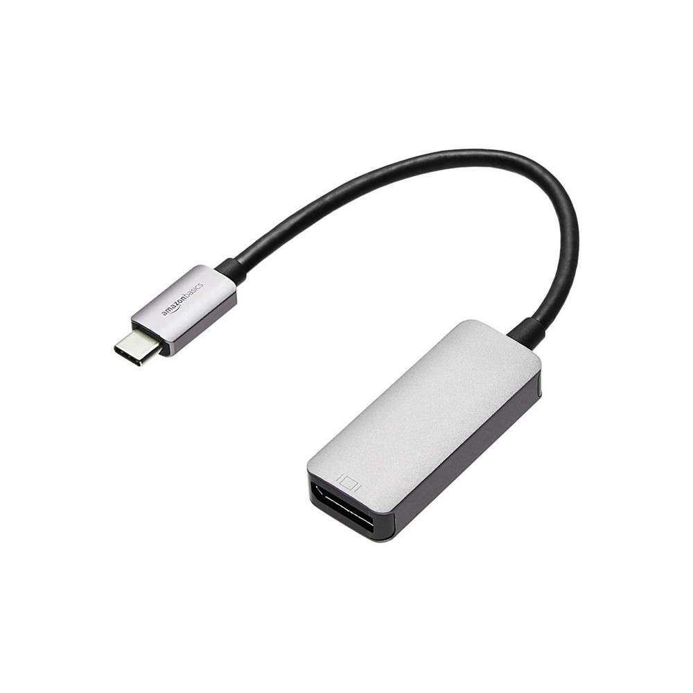 Amazon Basics UTC-DP-AL-L USB-C to DisplayPort Thunder-bolt 3 Adapter