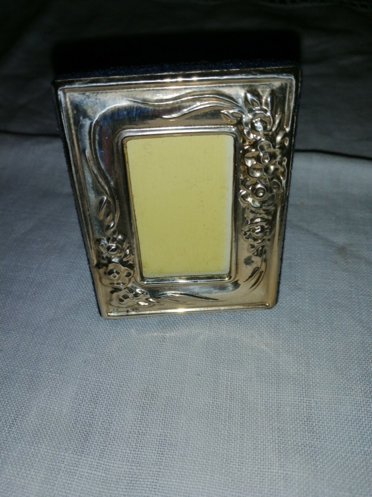 SOLID SILVER 800 mini photo holder pendant 6x4cm punches missing but it is silver