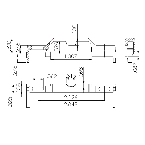 Window Sash Keeper. Surface Mounted 9385WHITE