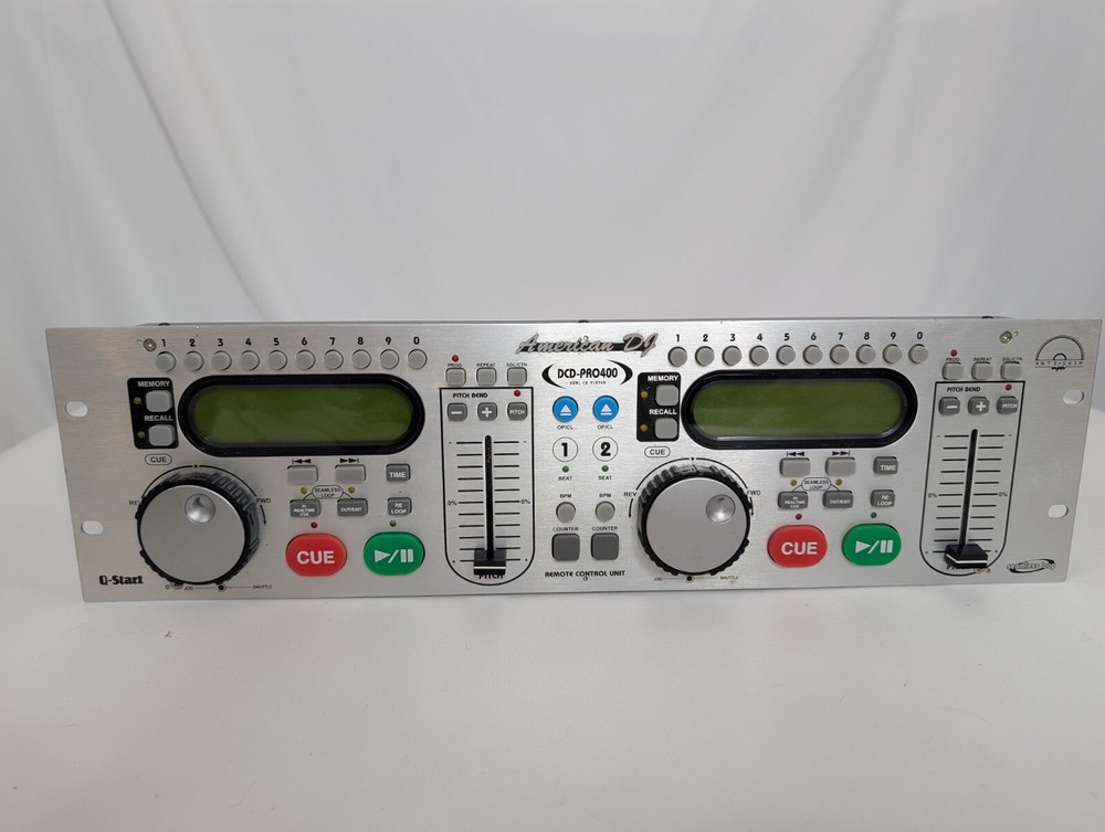 American DJ Audio DCD-PRO400 Dual CD Player & Controller Panel w/Cables