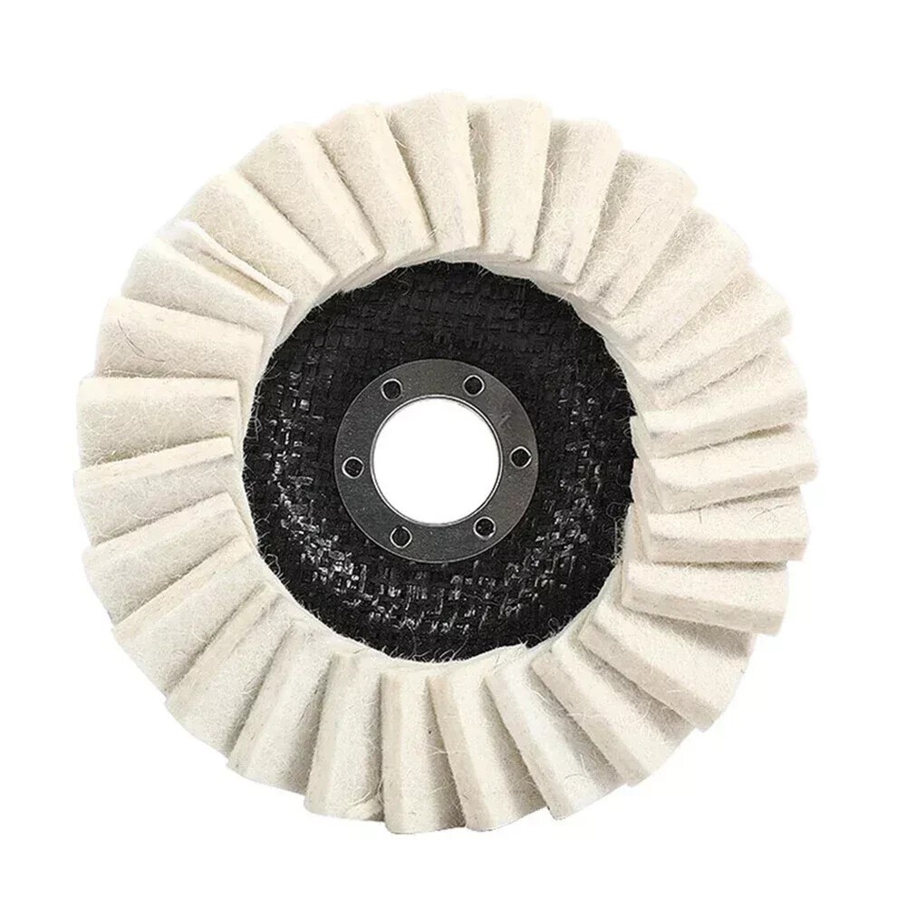 1X 125mm 5" Flap Felt Disc Polishing Angle Grinder Buffing Wheel Wool Felt Disc