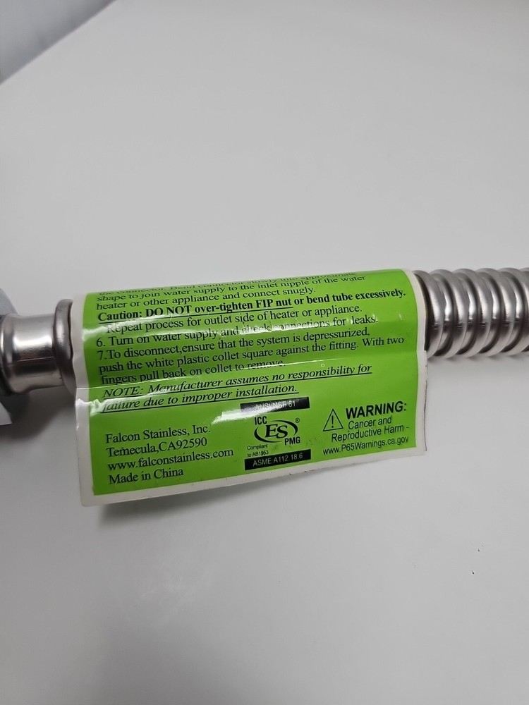 Falcon Stainless, Inc Mega-Flow SUPER Water-Flex Can34-PTC1 3/4" ID Tube x 24" L