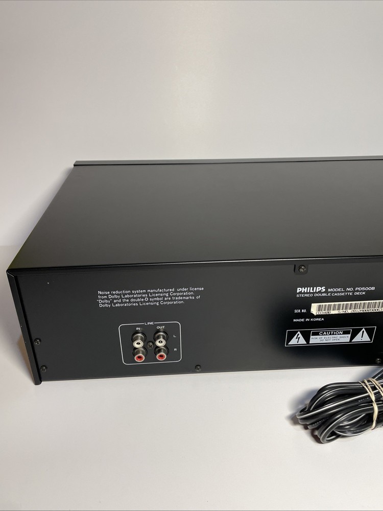 Philips PD 500B Double Cassette Deck Tested And Working Read
