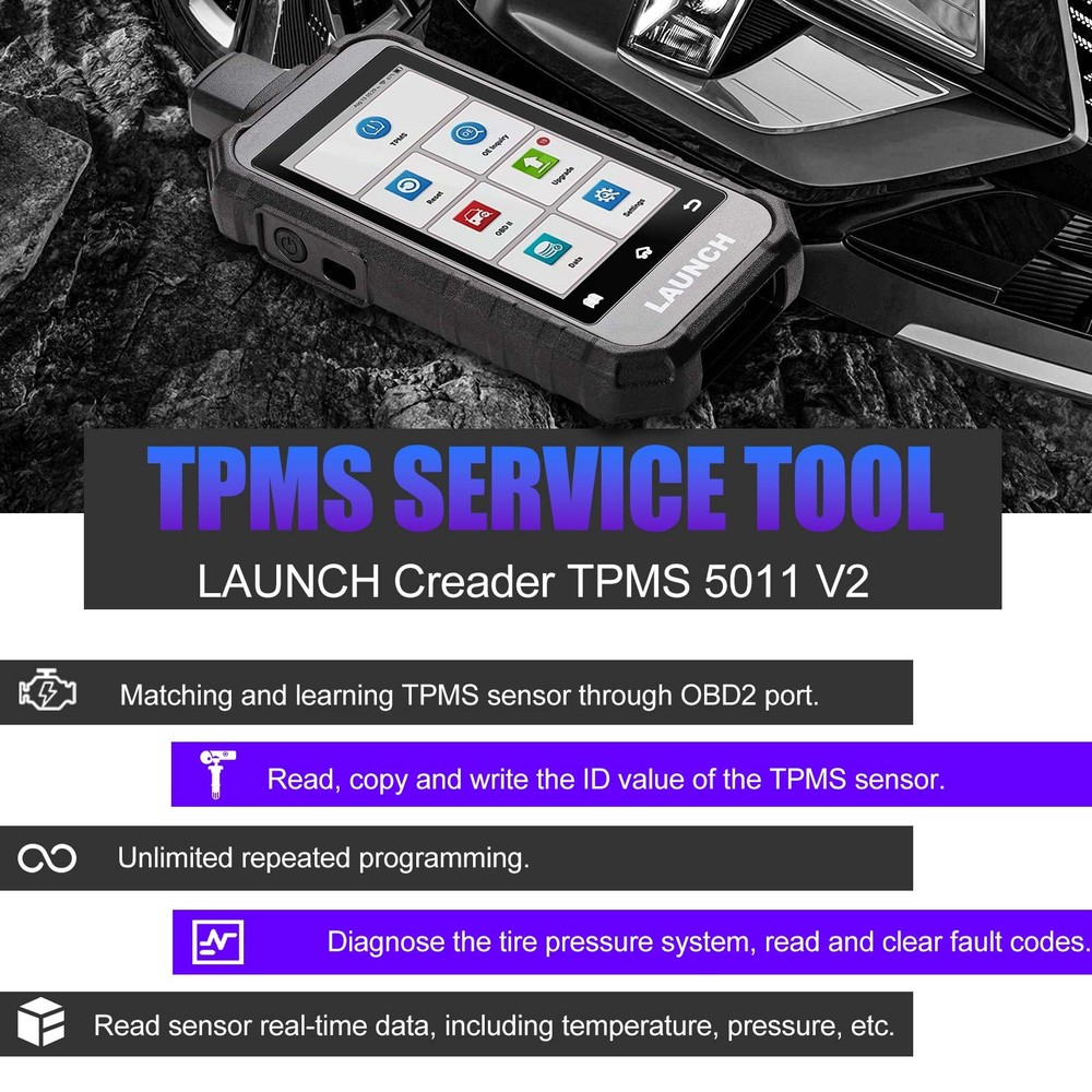 LAUNCH Creader TPMS 5011 V2 Tire Pressure System Detection TPMS Diagnostic Tool