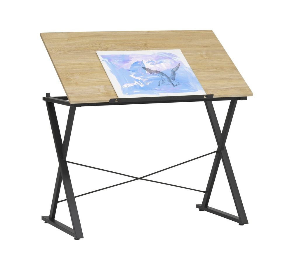 SD STUDIO DESIGNS Axiom II Drawing 42" Wide Adjustable Top Drafting Table, Gr...