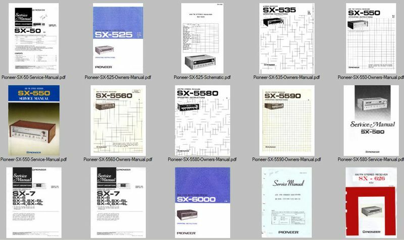 Pioneer Service Manuals Schematics, Custom Collection Compilation Computer DVD !