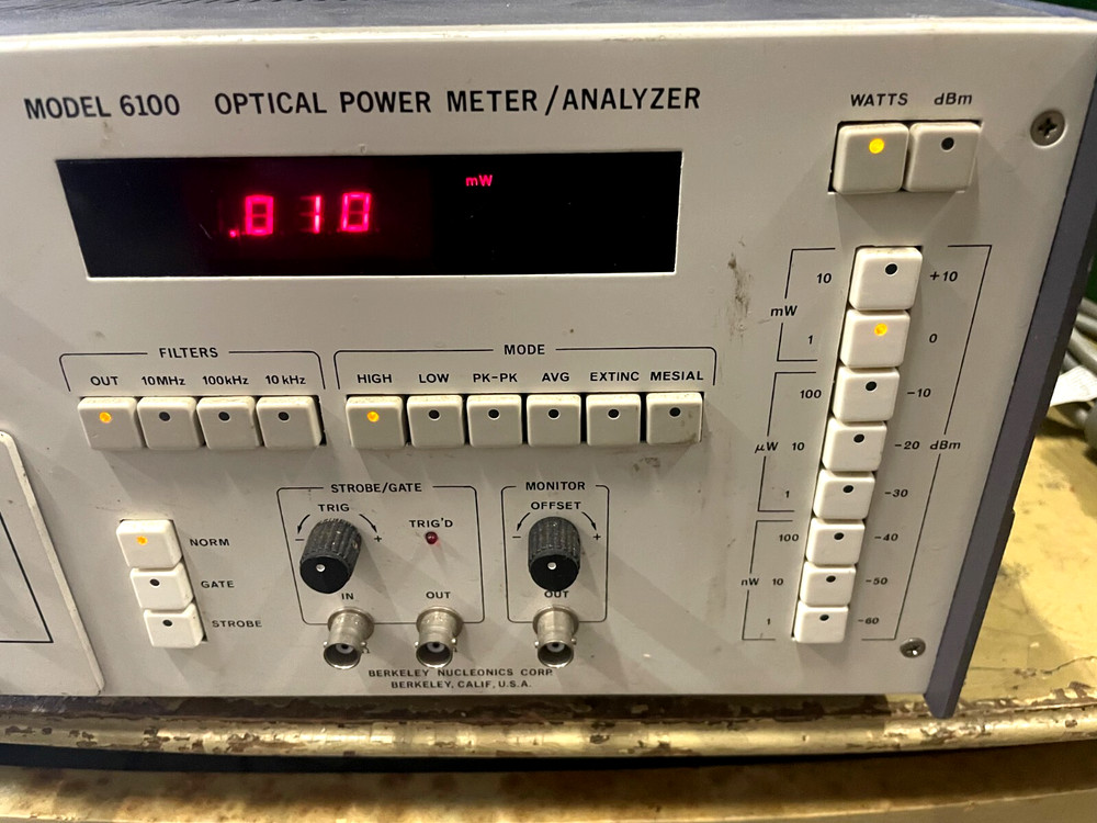 BNC Berkeley Nucleonics 6100 Optical Power Meter/Analyzer