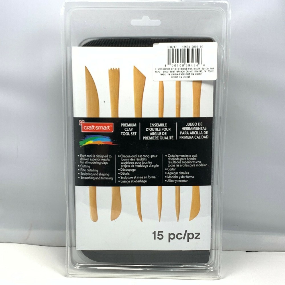 Craft Smart Premium Clay Tool Set 15 pc NEW SEALED