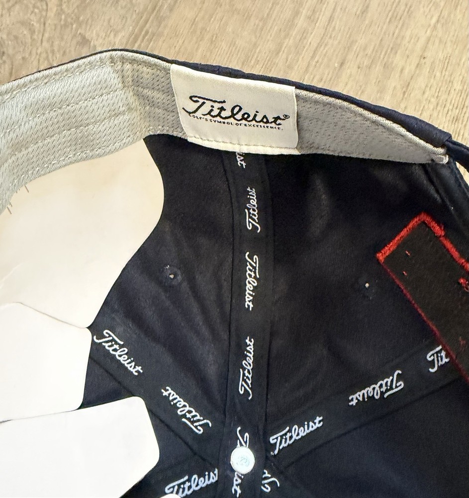 Titleist NXT Tour Adjustable Strap Golf Hat Script NOS Navy Blue NWT