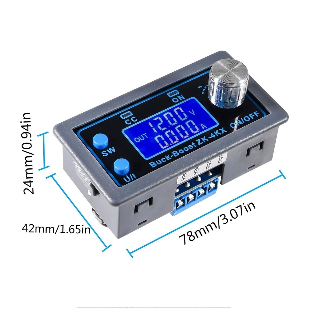 DC Adjustable Step-Up Down Buck Boost Power Supply Voltage Regulator LCD Module