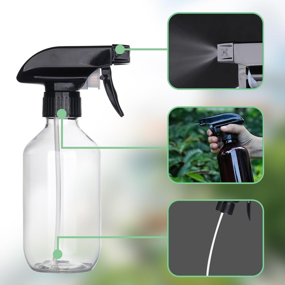 Spray Bottles 10oz/300ml Plastic Spray Bottle Empty Refillable Container with...