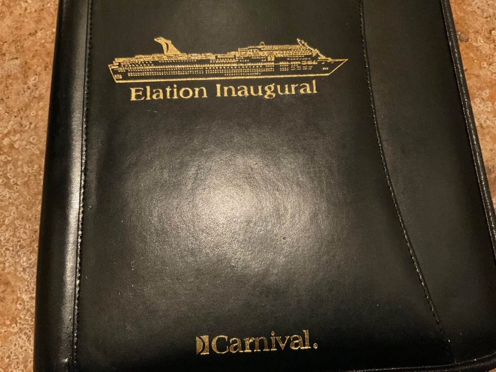 CARNIVAL CRUISE ELATION INAUGURAL STAFF ATTACHÉ FOLDER USED