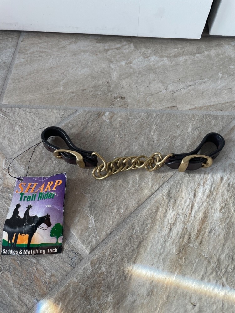 NEW SHARP TRAIL RIDE LEATHER CURB STRAP