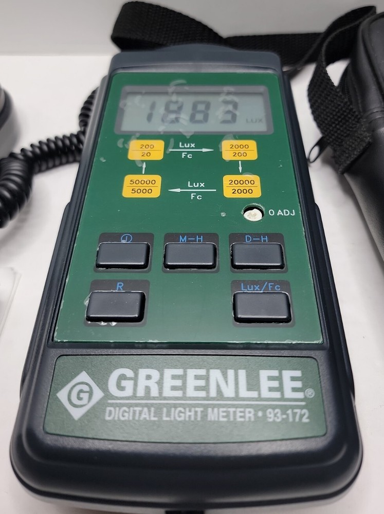 Greenlee DIgital Light Meter 93-172 With Case & Sensor
