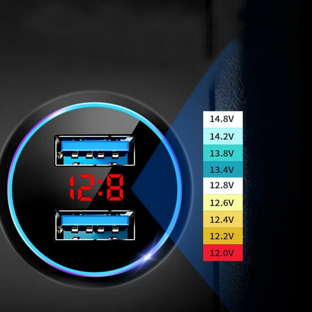 12V Digital LED Display Voltmeter Voltage Gauge Panel Meter Car Motorcycle