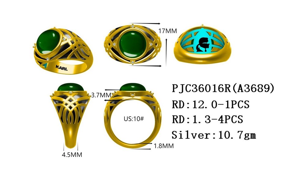 Sterling Silver Semi Mount Ring Setting Round RD 12mm Cabochon