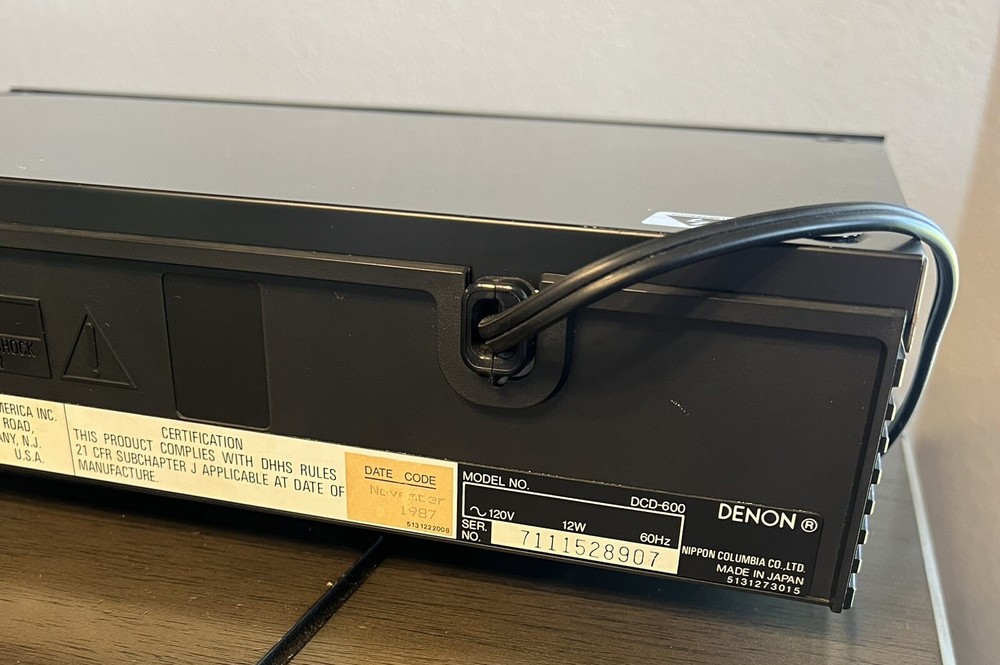 Denon DCD-600 Single Disc PCM Audio Super Linear CD Player - AS IS!