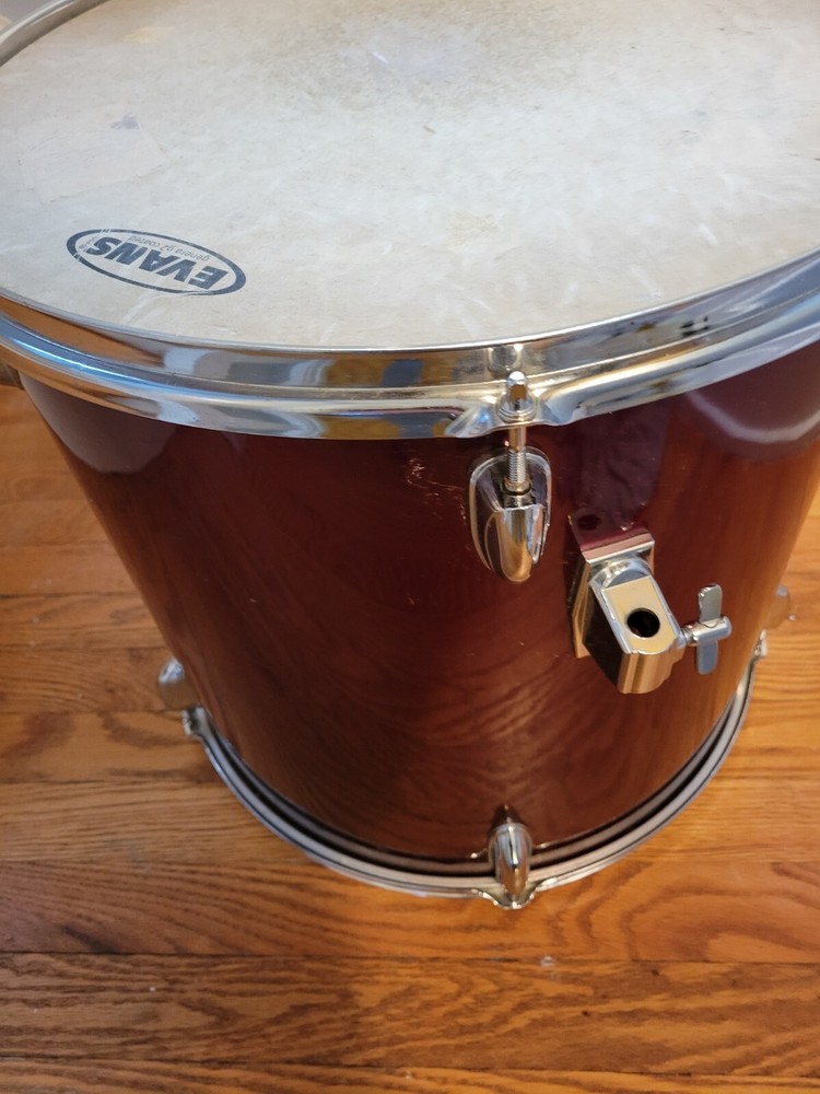 🔥🔥16” Floor Tom & 14" Mount Tom Maroon Check 📸 🔥🔥