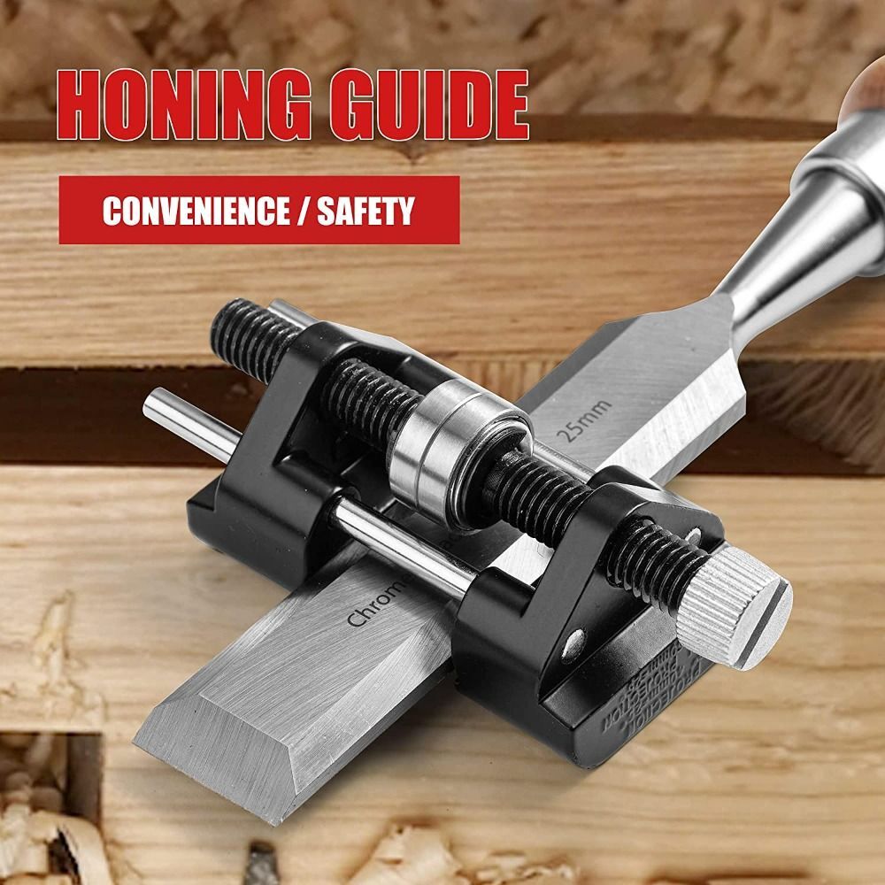 Honing Guide Jig Plane Graver Iron Edge Wood Work Bevel Angle Sharpener Tool