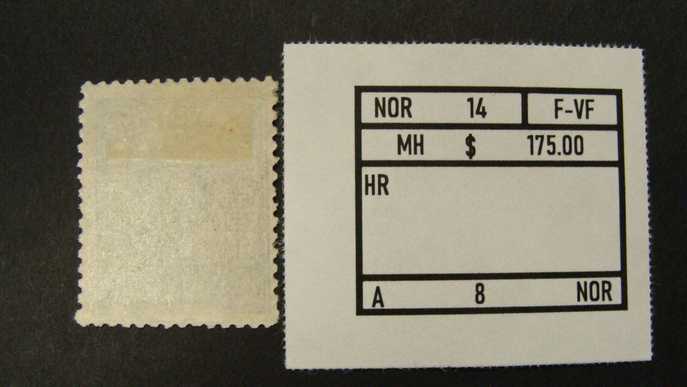 NORWAY SCOTT# 14 MH F-VF STK# A8