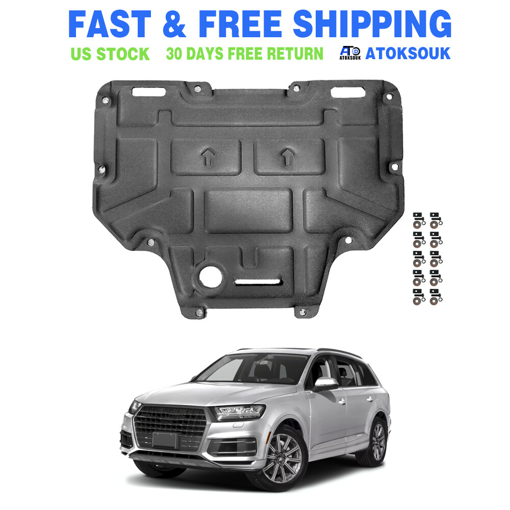 For Audi Q7 Gearbox 2017-2024 Under Engine Splash Guards Front Engine Mud Flaps