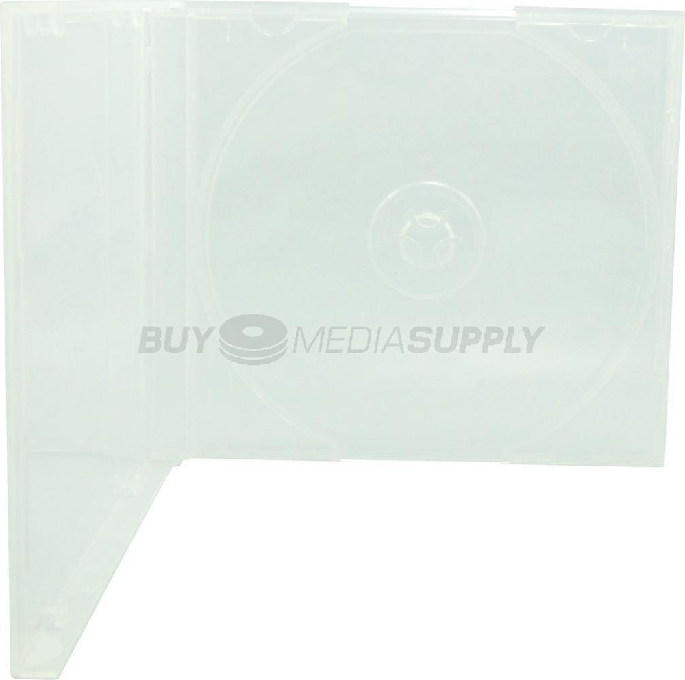 10.4mm Standard Clear 1 Disc CD/DVD PP Poly Case Lot