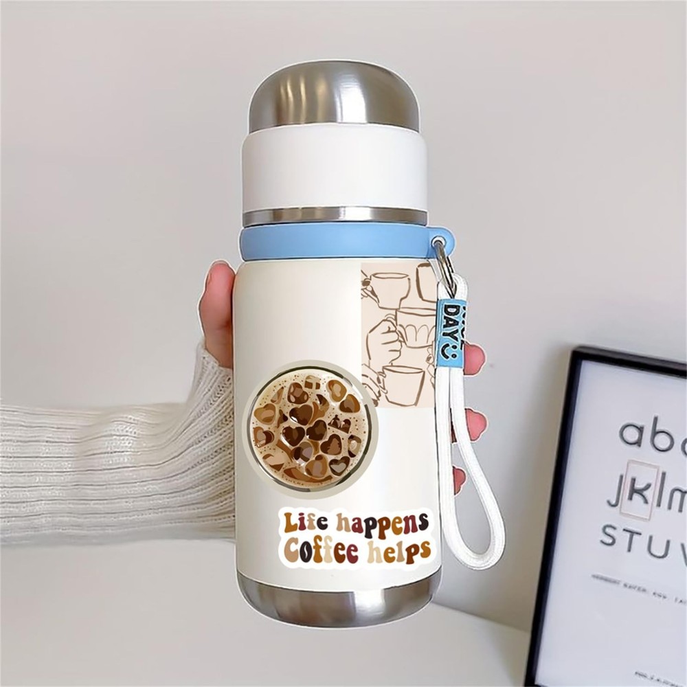 50 Pcs Coffee Motivation Stickers Aesthetic Coffees Theme