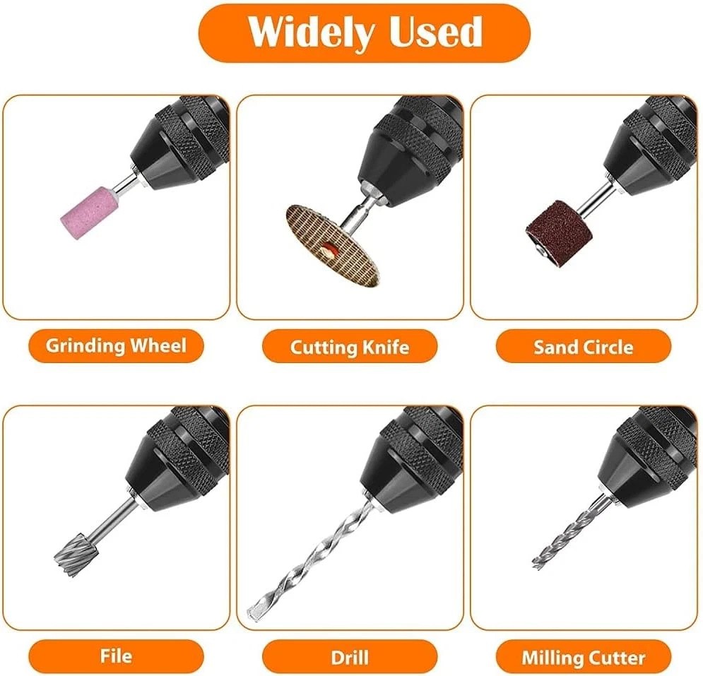 2x 1/4" Hex Shank Keyless Drill Bit Quick Change Driver Chuck Conversion Adapter