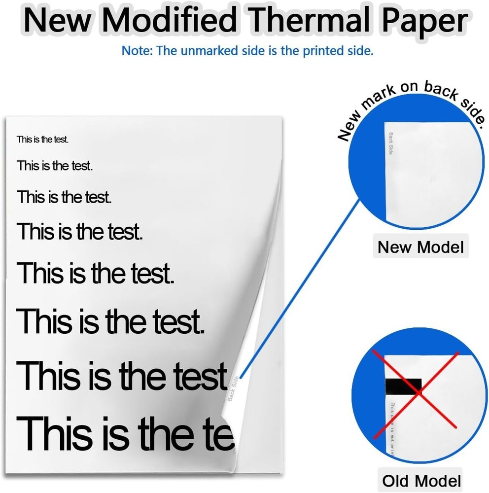 100 Sheets Thermal Printer Paper, 8.5''×11'' US Letter Size, Advanced Printing P