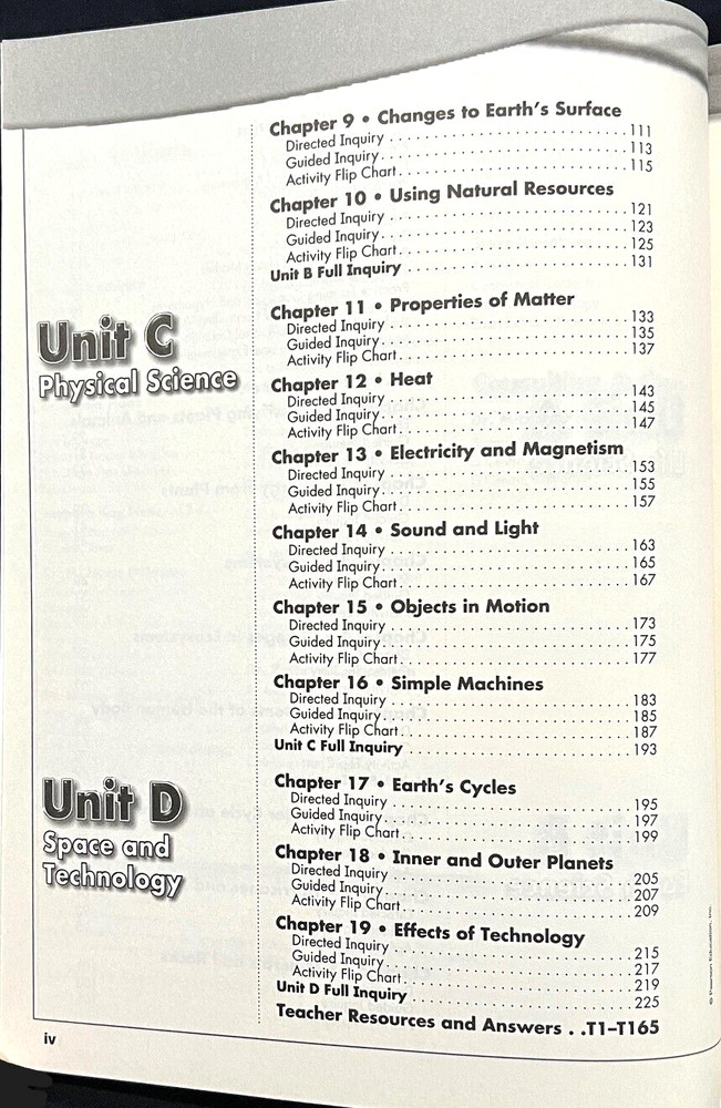 4th Grade - SCIENCE - ACTIVITY BOOK - TEACHER EDITION (2006, Foresman)