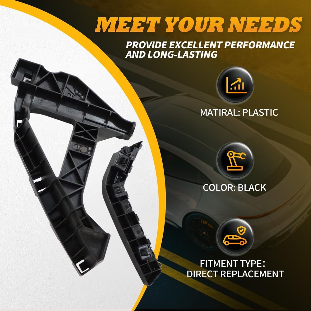 Front Headlight & Bumper Bracket Mount Support Retainer Compatible with 2016-...