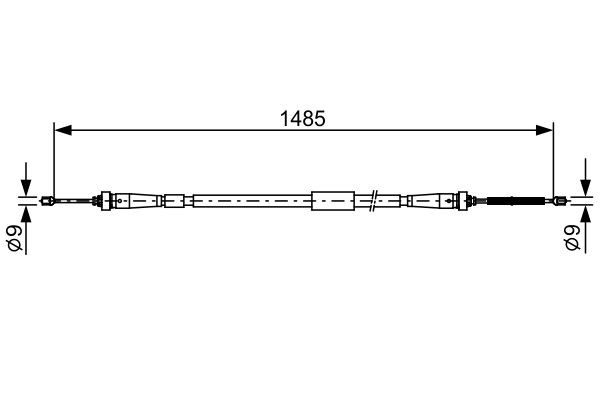 Cable Pull, parking brake BOSCH 1987482637