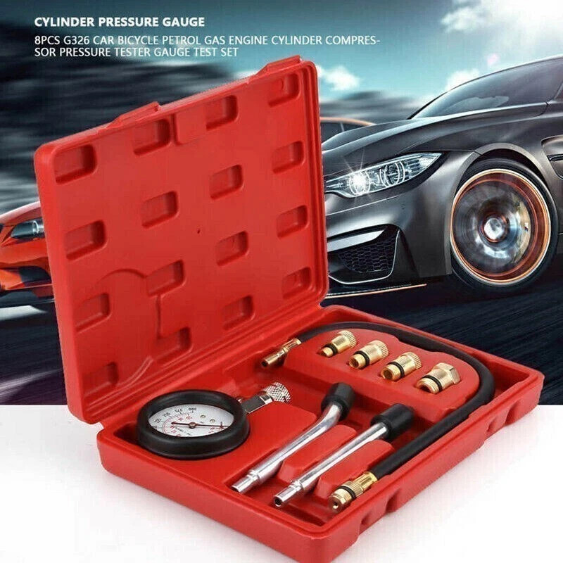 Petrol Engine Cylinder Compression Tester Kit for Automotive Motorcycle Tool
