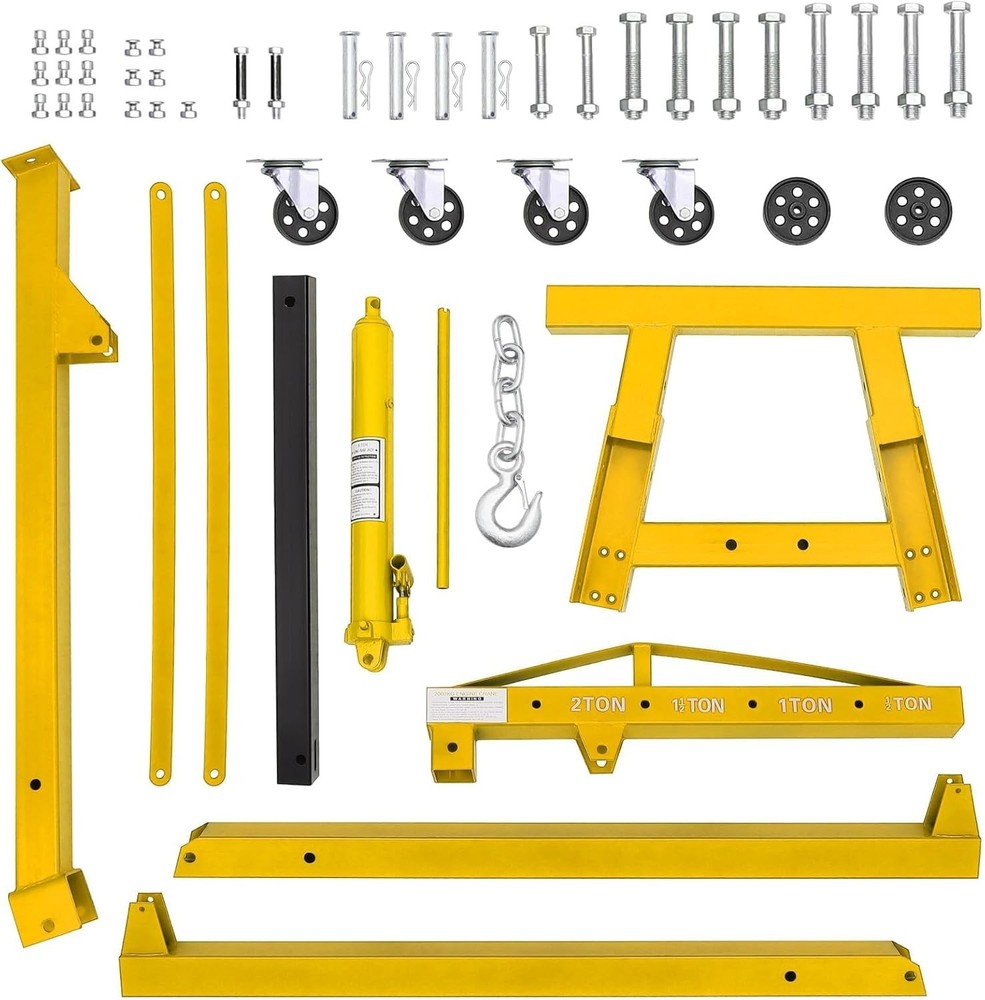 Cherry Picker Engine Hoist,Folding Engine Crane,2 Ton 4400lb Engine Hoist Lift..
