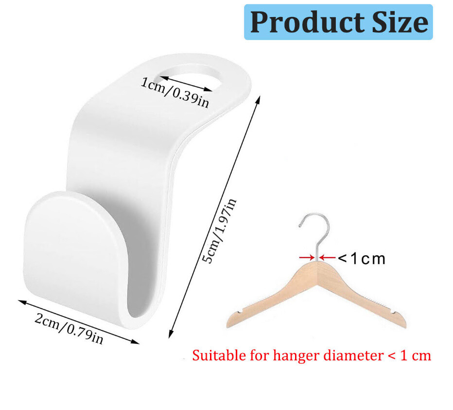 20PCS Clothes Hanger Connector Hooks Hanger Space Saving Organizer US