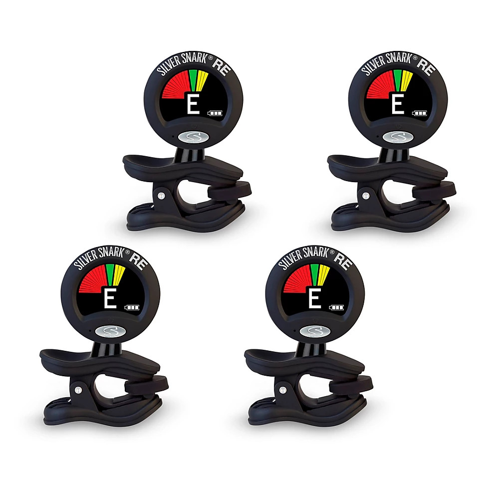 Snark Black Silver Snark Clip-On Tuner 4 Pack