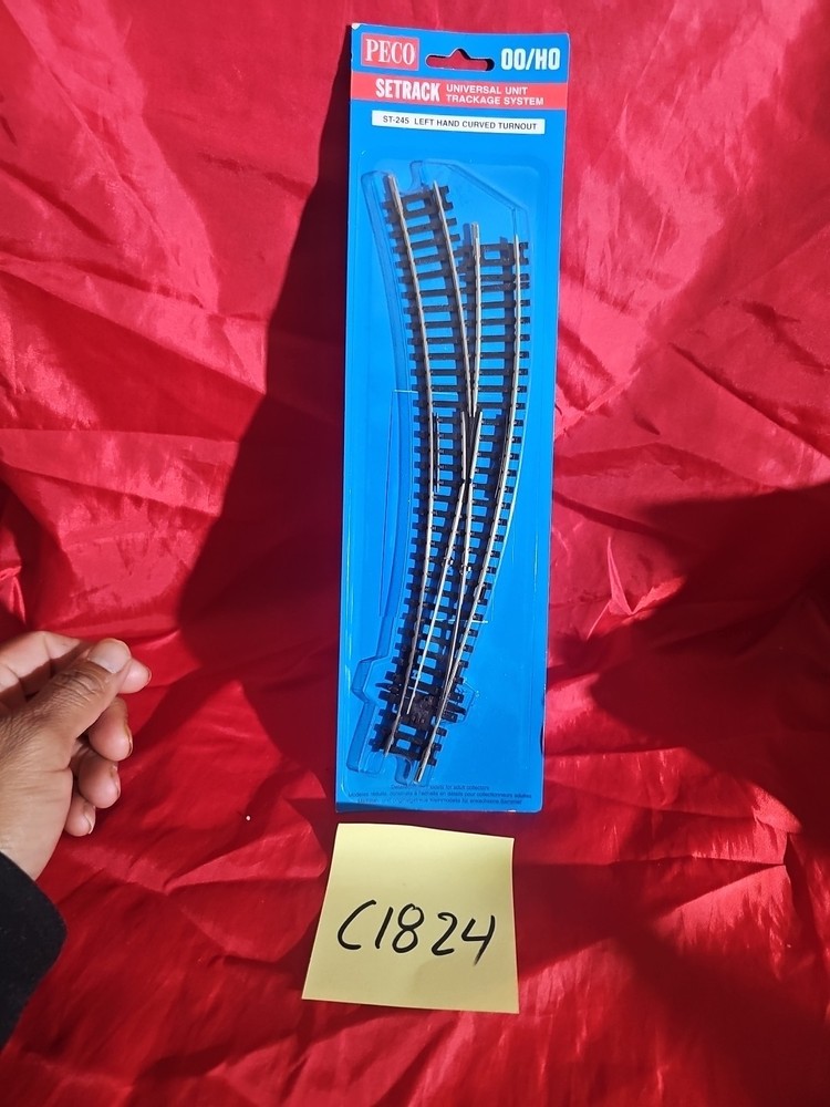 Peco 00/HO Setrack Universal Unit Trackage System ST-245 Left Hand Curved