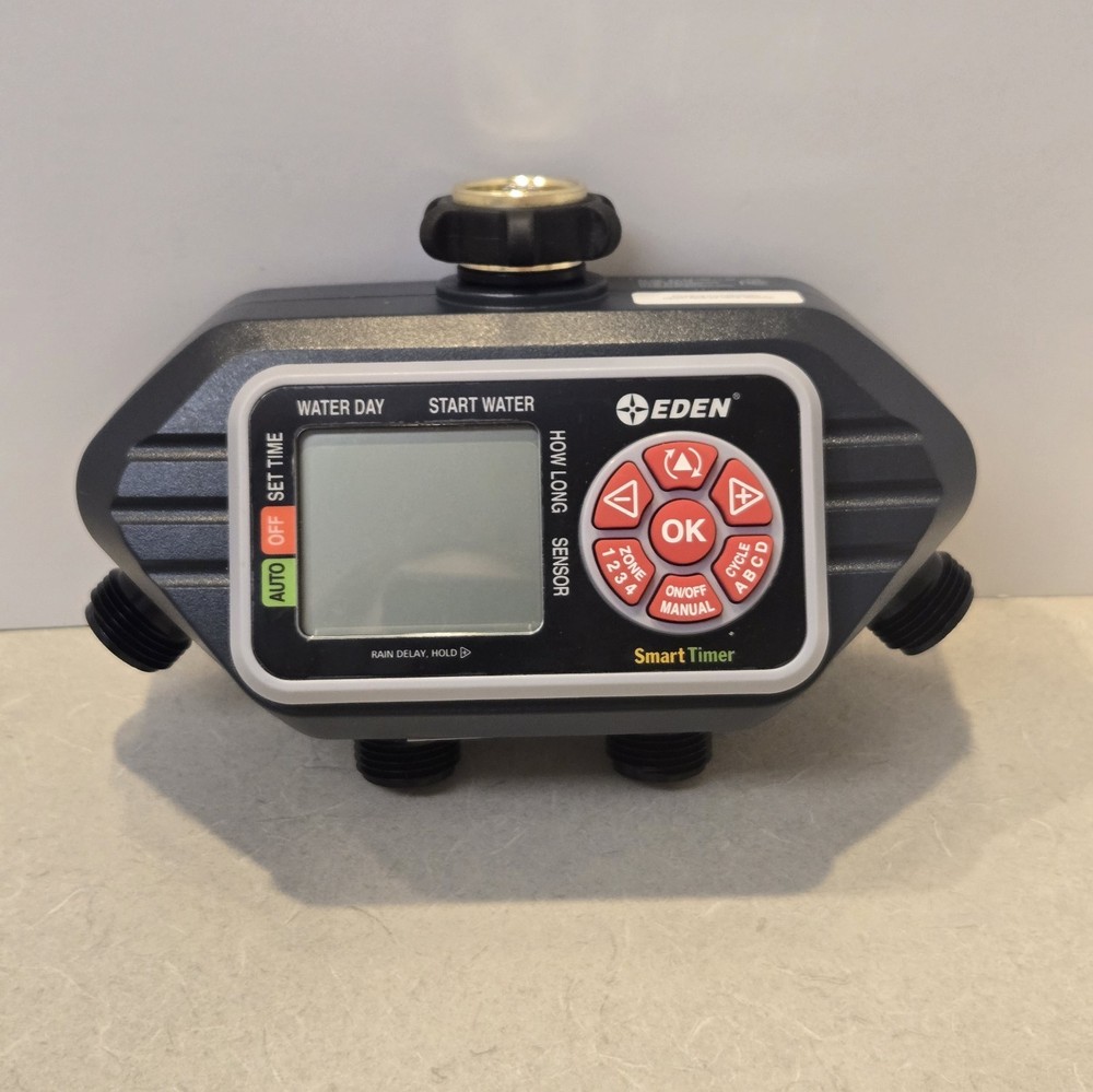 Eden 93413 Programmable Digital Water Timer 4-Zone, Compatible with Wireless