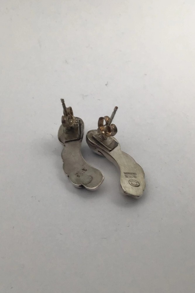 Georg Jensen Sterling Silver Earrings (Moonstone)