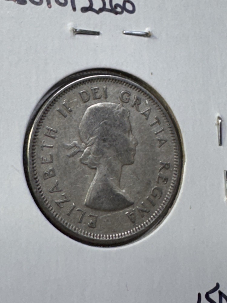 1960 Canada 25 Cents Silver Coin