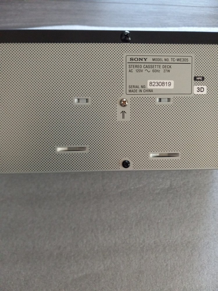 Sony TC-WE305 Cassette Deck Dual Tested Works "Please Read Description" Used.